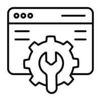 A linear design, icon of web management vector