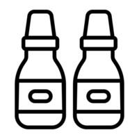 cuentagotas botellas icono en moderno estilo vector