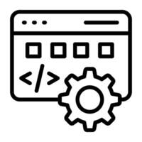 Web coding icon in modern vector design