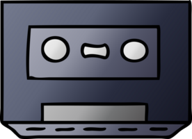 hand drawn gradient cartoon doodle of a gradient cassette tape png