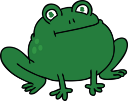 hand drawn quirky cartoon frog png