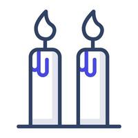 Modern style icon of burning candles vector