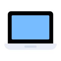 A flat design, icon of laptop vector