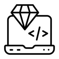 An icon design of premium code vector