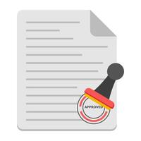 An icon design of stamp document vector