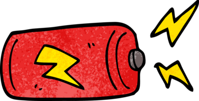 cartoon doodle batterij png