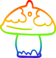 arco iris degradado línea dibujo de un dibujos animados seta png