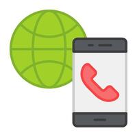 A modern design icon of mobile call vector