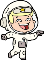 cartoon laughing astronaut png