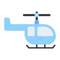 Helicopter vector icon in doodle design