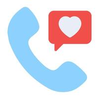 Trendy design icon of love call vector