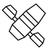 A glyph design, icon of weather satellite vector