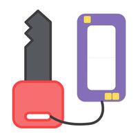 A modern design icon of key fob vector