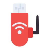 A flat design, icon of smart usb vector