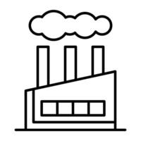 A linear design, icon of industry vector