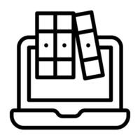 A trendy design icon of online binders vector