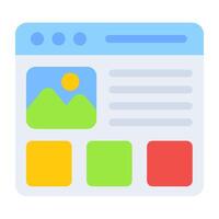 A flat design, icon of web gallery vector