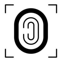 A modern design icon of fingerprint scanning vector