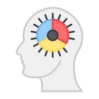 icono de diseño moderno de cerebro artificial vector