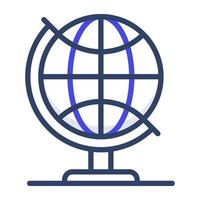 A premium download icon of table globe vector