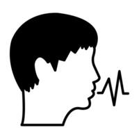 A unique design icon of speech recognition vector