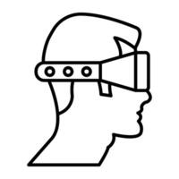 A unique design icon of vr headset vector