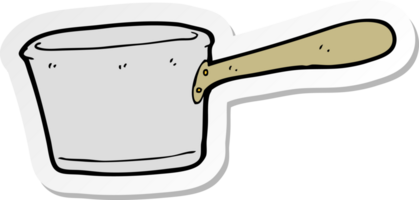 sticker of a cartoon kitchen pan png