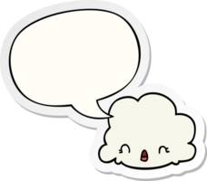 cartoon cloud and speech bubble sticker png