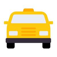 A flat design, icon of taxi vector