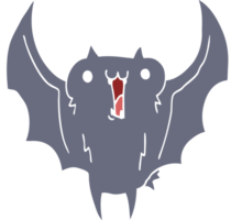 murciélago vampiro feliz de dibujos animados de estilo de color plano png