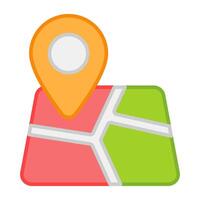 Editable design icon of map vector