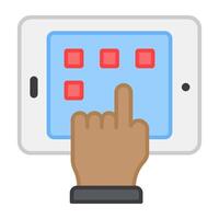 A flat design, icon of mobile touch vector