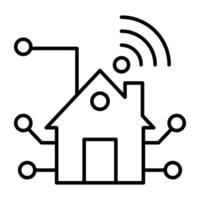 A flat design, icon of home network vector