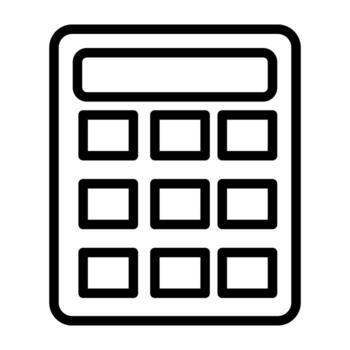 un icono diseño de calculadora, agregando dispositivo vector