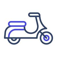 personal viaje vehículo, icono de scooter vector