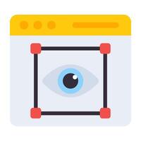 A flat design, icon of web monitoring vector