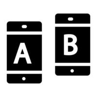 A perfect design vector of ab testing