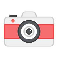 A photographic equipment, flat design of camera vector