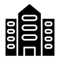 Editable design icon of office building vector