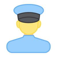 Flat design icon of professional avatar, driver vector