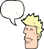 cartoon man feeling sick with speech bubble png