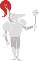 flat color illustration of a cartoon medieval knight png