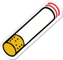 sticker of a cute cartoon cigarette stick png