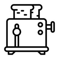 A linear design, icon of sandwich maker vector