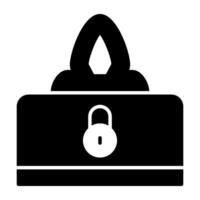 An icon design of padlock, editable vector