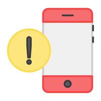 A trendy design icon of mobile error vector