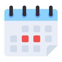 A unique design icon of calendar vector