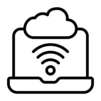 moderno estilo vector de nube Wifi