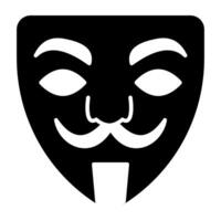 A creative design icon of hacker mask vector