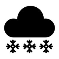 Snowflakes falling from cloud in slow motion denoting snow falling icon vector